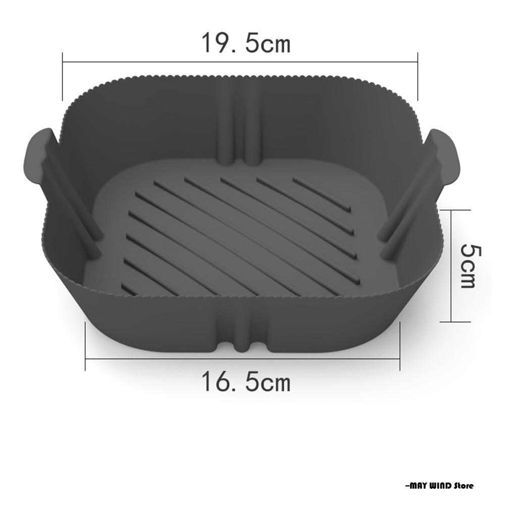 

Силиконовый горшок для фритюрницы 21x21 см, подкладка для корзины для фритюрницы, антипригарный многоразовый противень, термостойкая еда, аксессуары для духовки