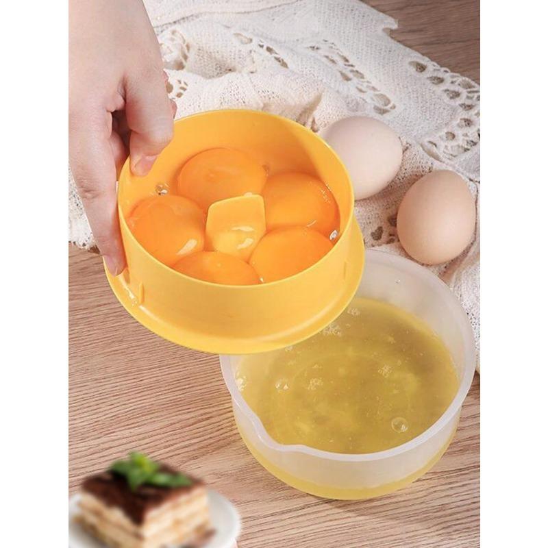 

Egg Yolk Separator with Whisk, Capacity Up To 5 Eggs, Egg White & Yolk Separator, Kitchen Tool for Baking 1 Random Color разноцветный