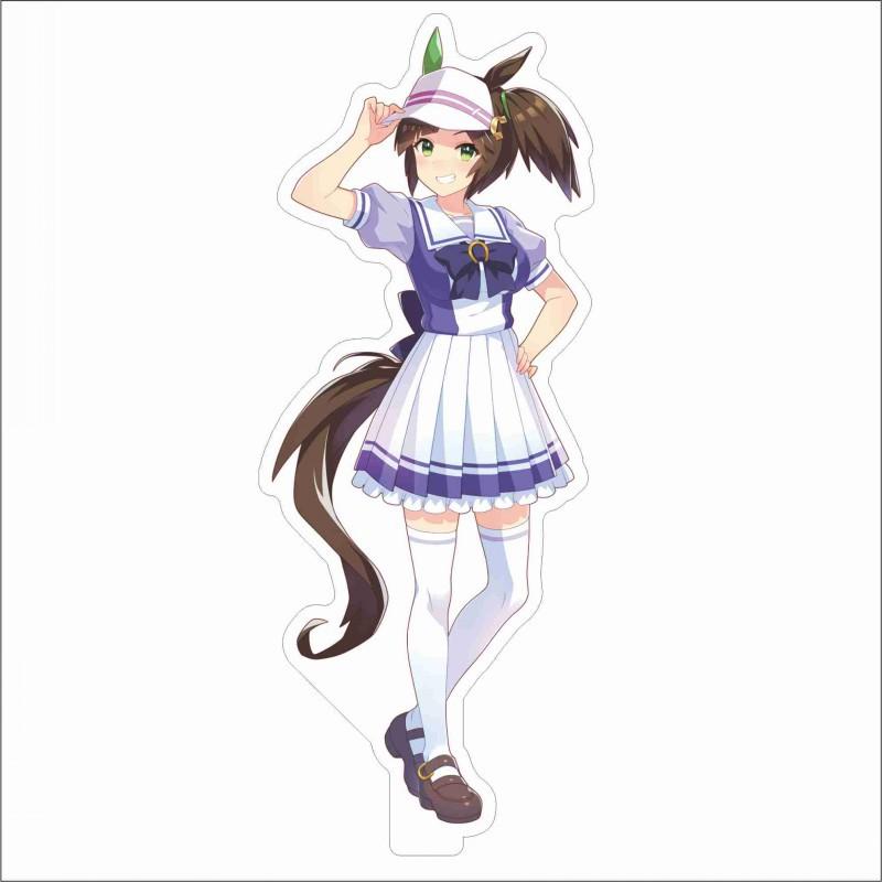 Japan Beautiful Derbil 15 Cm Cartoon Characters Acrylic Double-sided Stand Model Kawaii Cute Office Decoration Panel Permanent Recording Fans