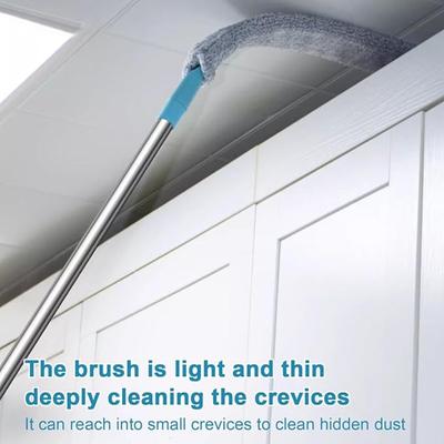 Staubwischer Teleskopischer Langer Griff Wischmopp mit Biegsamem Kopf Flexibler Reinigungsstaubwischer für Zuhause Staubwischen Haushaltsreinigung