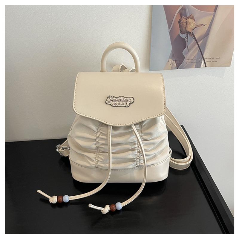 Fashion Backpack Women's Summer New Sweet Beautiful Women Niche High-end Pleated Women's Bag
