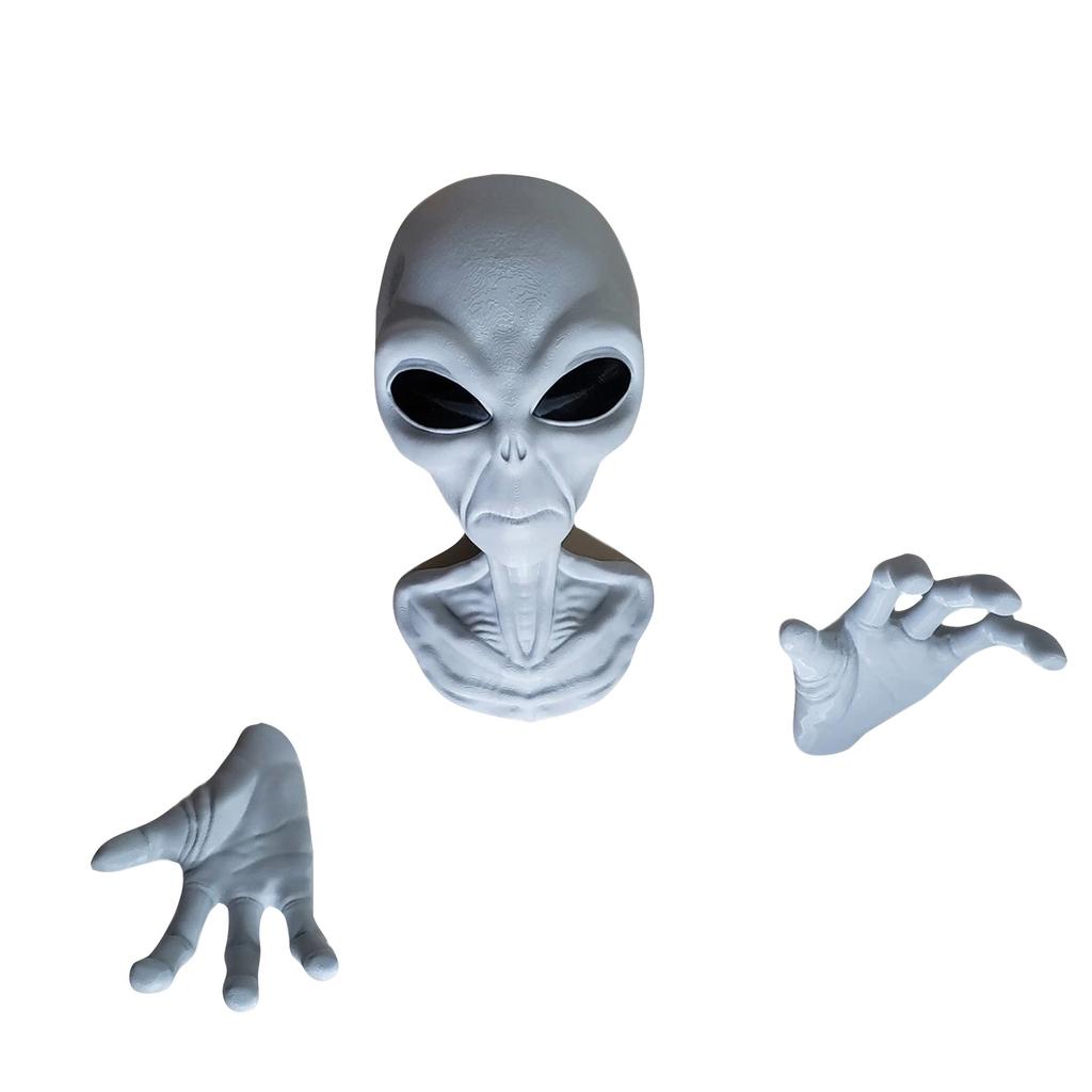 Alien Wall Sculpture, Creative Collectible Statue, Halloween Decor, Club, Bar, Living Room, Bedroom Wall Art