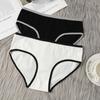 3PCS Cotton Underwear For Women Seamless Solid Color Mid-waist Panties Girls Students Large Size 3XL Briefs