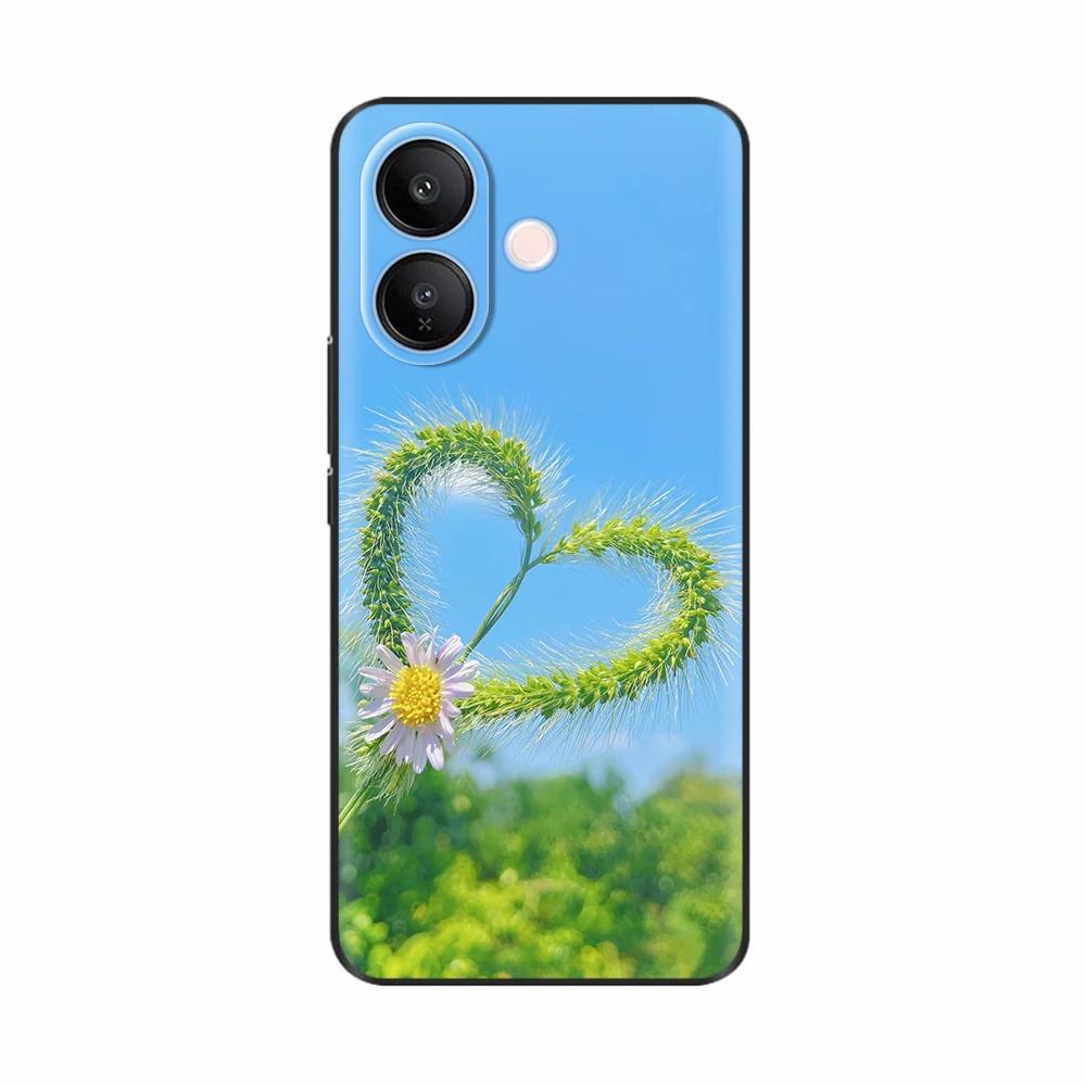 For Vivo V60 Lite Case Case Sweet Love Heart Flower Soft Silicone TPU Cover For Vivo V60 Lite 4G 5G Phone Cases Protective Coque