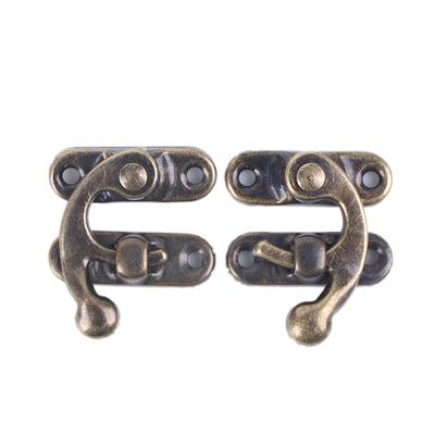 Kleiner silberner Haspenriegel, Truhenschloss, Schmuck, Wein, Holzkiste, Bastelhaken + Schrauben