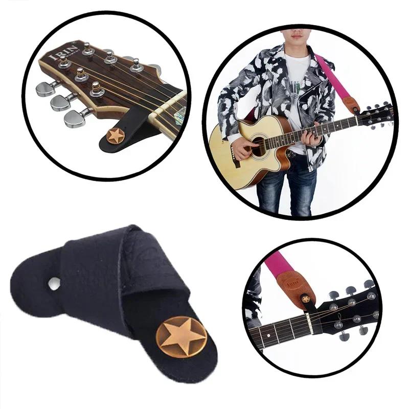 Leather Guitar Neck Strap Holder Button Headstock Adaptor Adjustable Guitar Strap Belt For Acoustic Electric Classic Guitar Bass