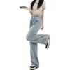 Trend loose wide-leg jeans women's spring and autumn new high-waisted and thin straight drape floor-mopping jeans