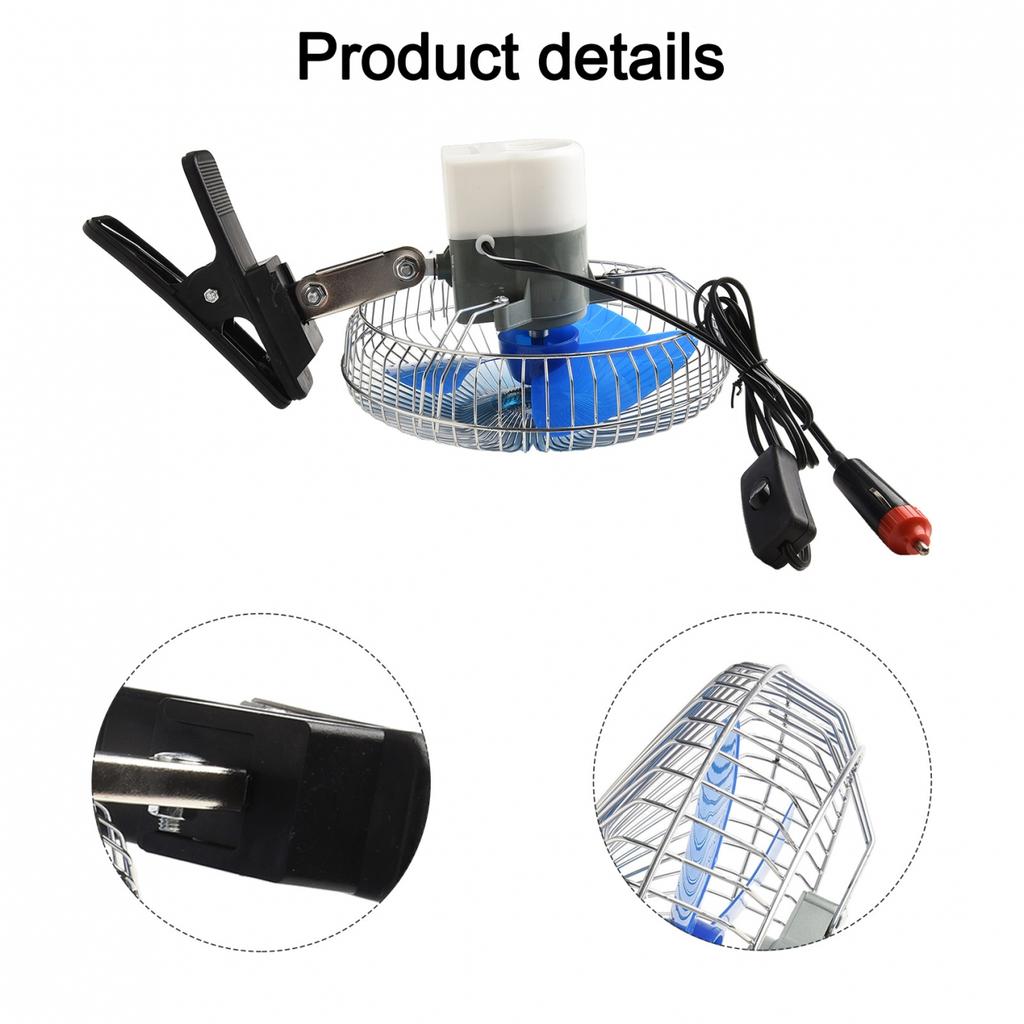 Automatic Rotation Metal Car Fan Silent Strong Wind Cooling V V