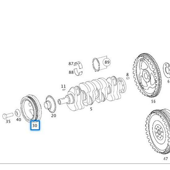 Benchi W271 Crankshaft Pulley (2710300203)