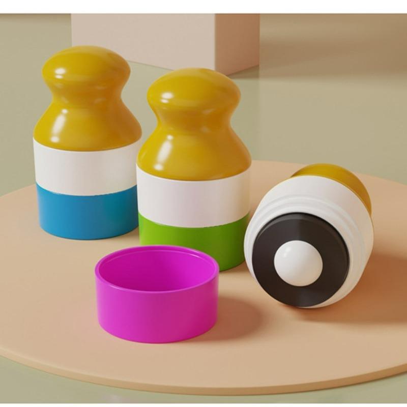 1pcs 100ml 2 In 1 Sunscreen Lotion Applicator, Portable Sunscreen Roller Lotion Holder, Refillable Sunscreen Applicator Travel Bottle
