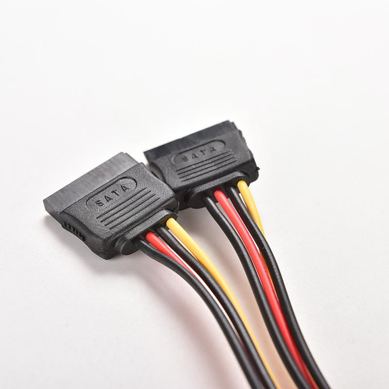 15 Pin Sata Male To Sata Female 1:2 Y Splitter Power Cable