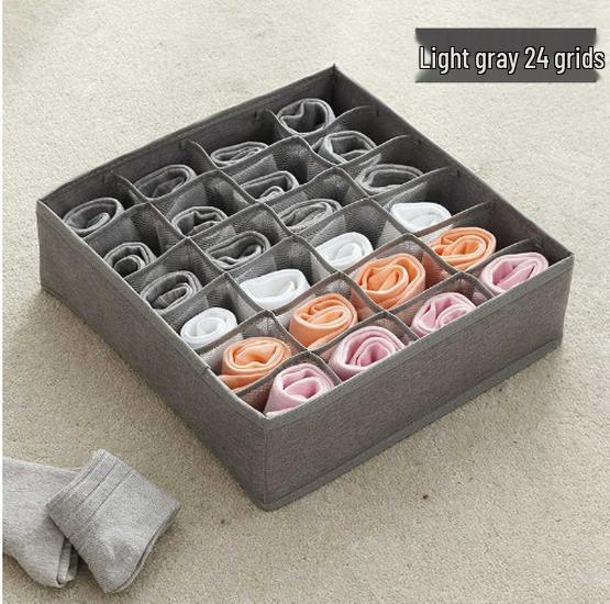 

Тканевый ящик для хранения нижнего белья с крышкой - Складной органайзер для бюстгальтеров, нижнего белья и носков.