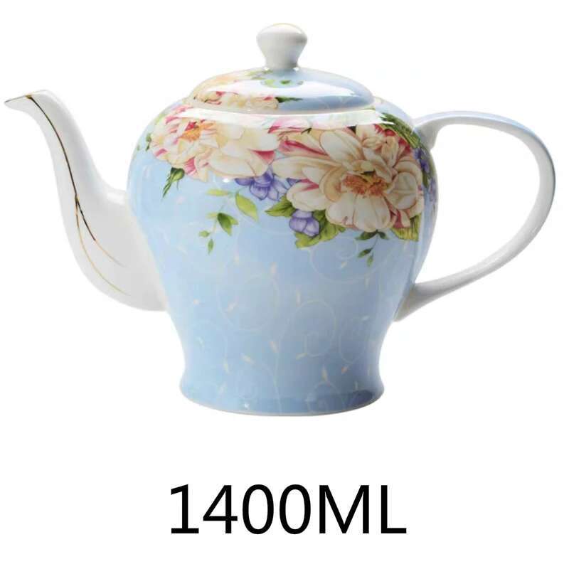 European Coffee Bone China Kettle Teapot English Afternoon Tea Set  Filter Ceramic Pot Water Jar For Household