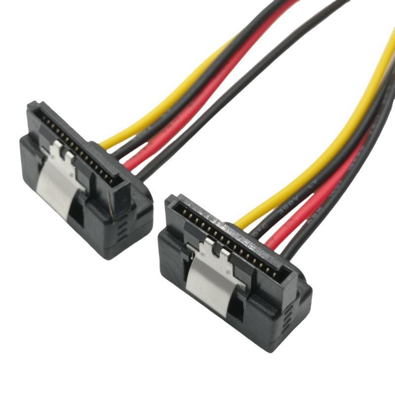 Winkel-SATA-1-auf-2-Stromkabel für Festplatte & optisches Laufwerk