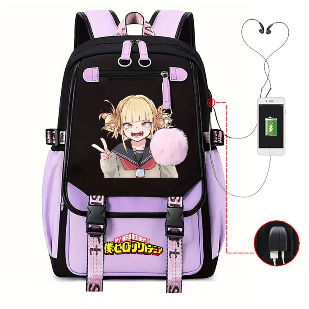 My Hero Academy Has the Same Peripheral Backpack, Animation Two-dimensional Printing, Primary and Secondary School Schoolbag.