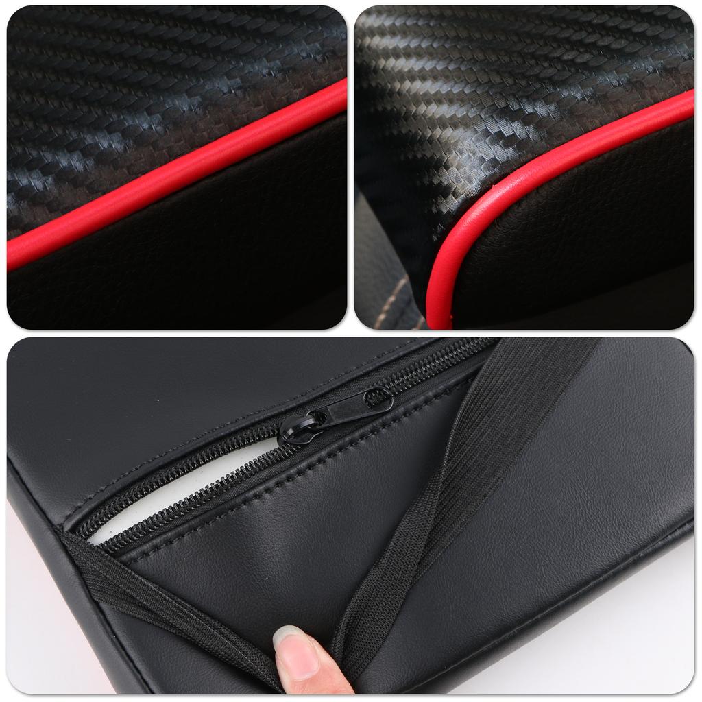 Widened Carbon Fiber Leather Car Armrest Box Pad Universal Car Center Armrest Box Cushion Arm Support Mat Fashion Car Accessorie