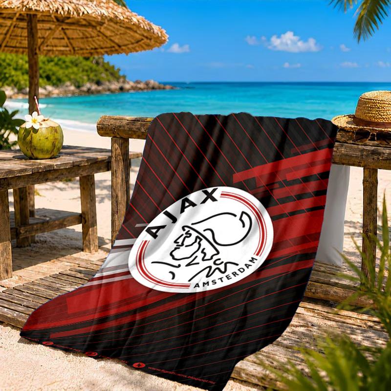 AFC Ajax Emblem Design Strandtuch, Schnelltrocknend, Pflegeleicht, Geeignet für Fitness und Strandurlaub, Sport-Essential