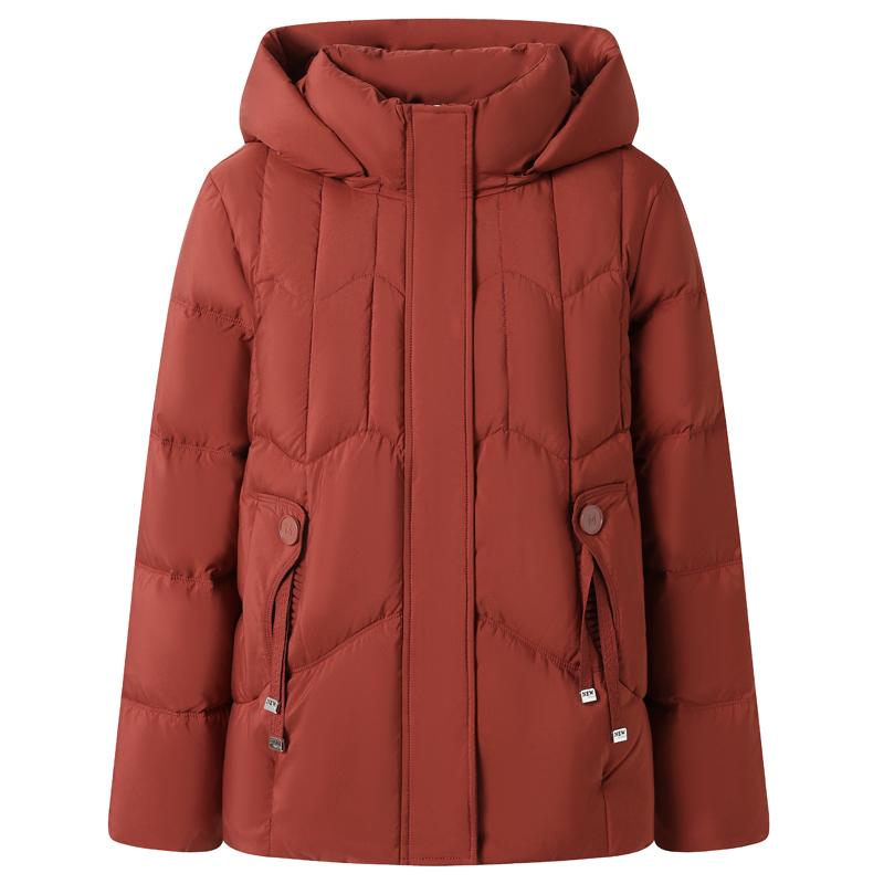 Middle Age Women's Puffer Jackets Winter Short Parkas Hooded Plus Size Thick Down Coats Woman Outerwears
