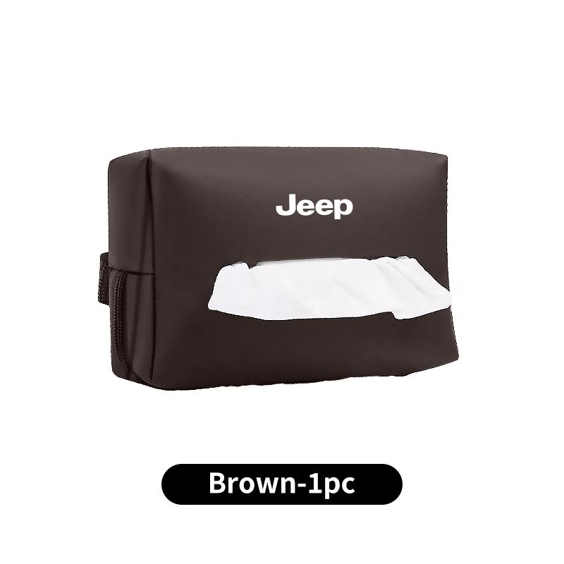 

For Jeep Car Carton Auto Tissue Bag Seat Back Hanging Box Accessories For Jeep Renegade Compass Grand Cherokee Wrangler JK Pa