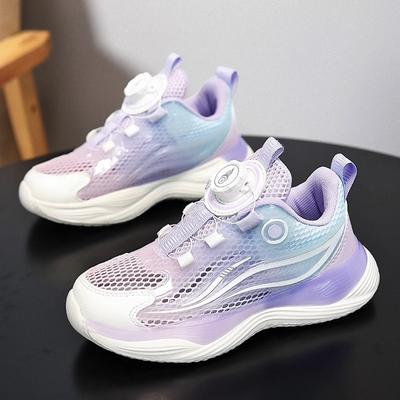 Girls Shoes Dad Shoes New Children's Sneakers Girls Breathable Mesh Shoes Lightweight Running Shoes