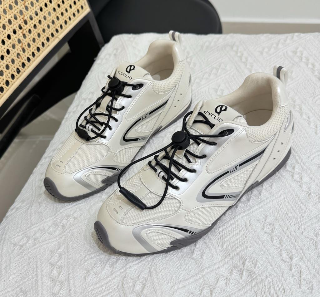 Retro racing shoes women's 2025 new summer mesh breathable Forrest Gump training shoes platform casual sports shoes