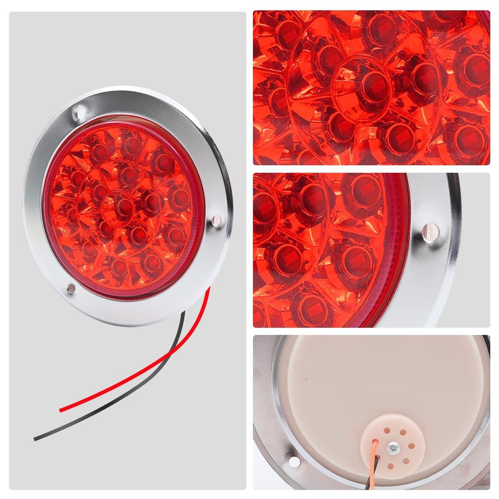 Aoling Truck Tail Lamp, LED, 24 V, Pink, Round, Brake Light, Suitable for Small