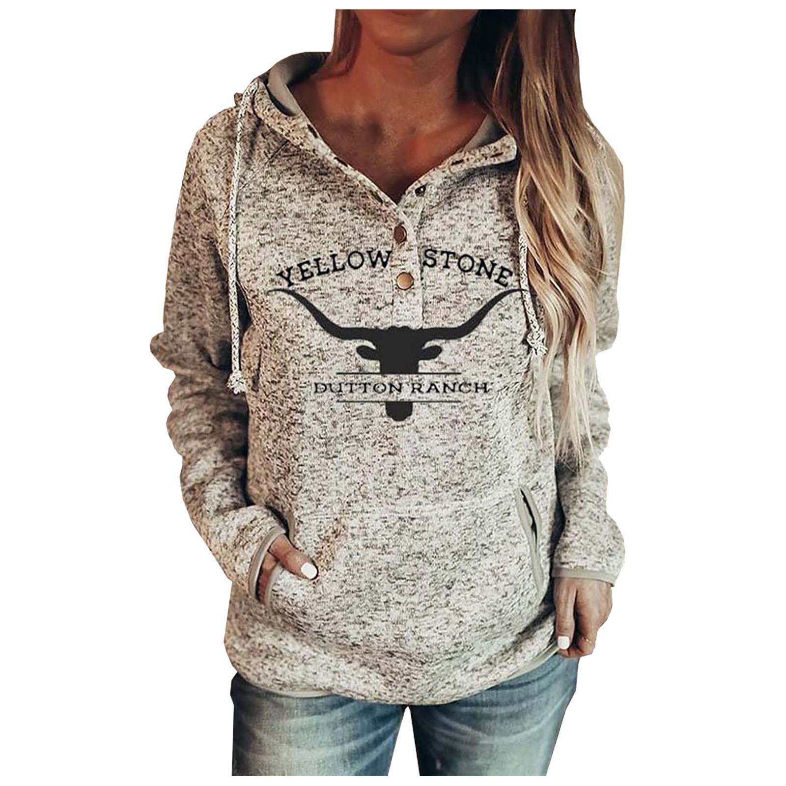 

Женский свитер с капюшоном и воротником-стойкой с принтом YellowStone и длинными рукавами XXXL чёрный