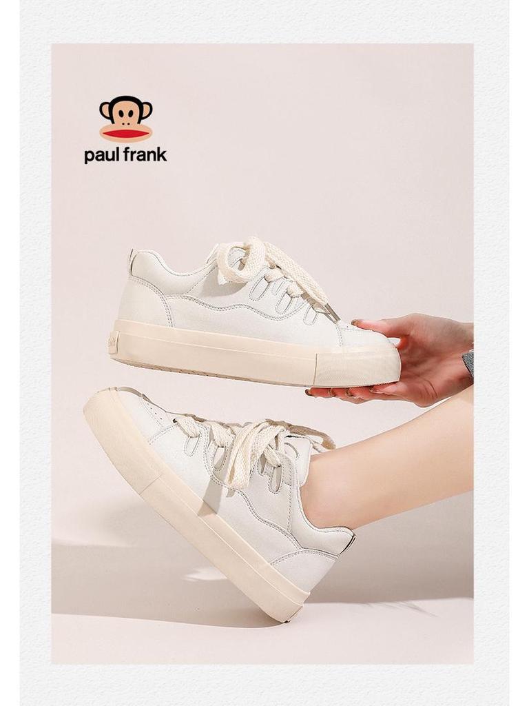 Paul Frank Women's Versatile Low-Top Sneakers - Big Mouth Monkey Design, Casual Korean Style Shoes in Red & White