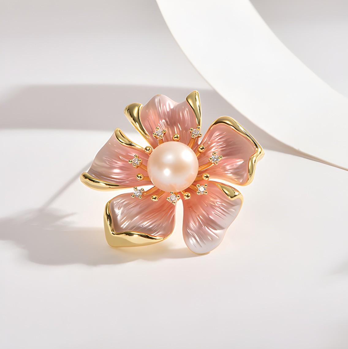 Эмаль цветная ароматная орхидея брошь высококачественная изысканная жемчужная цветочная булавка нишевая корсаж одежда с аксессуарами