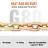 Transport Binder Chain, 7100lbs Working Load Limit, 3/8''x20' G80 Tow Chain Tie Down with Grab Hooks, DOT Certified, Galvanized Coating Manganese