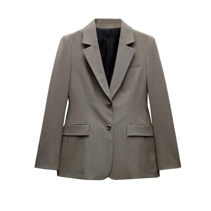 Autumn and Winter New Women clothes Houndstooth Blazers 9320565 High Waist Casual Wide Leg Pants 9316565