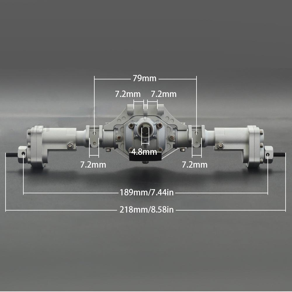 RC Car Front Rear Metal Portal Axle CNC Aluminum for 1/10 Crawler Axial SCX10 90046 AX10 RGT 86100 High Clearance Upgrade Parts