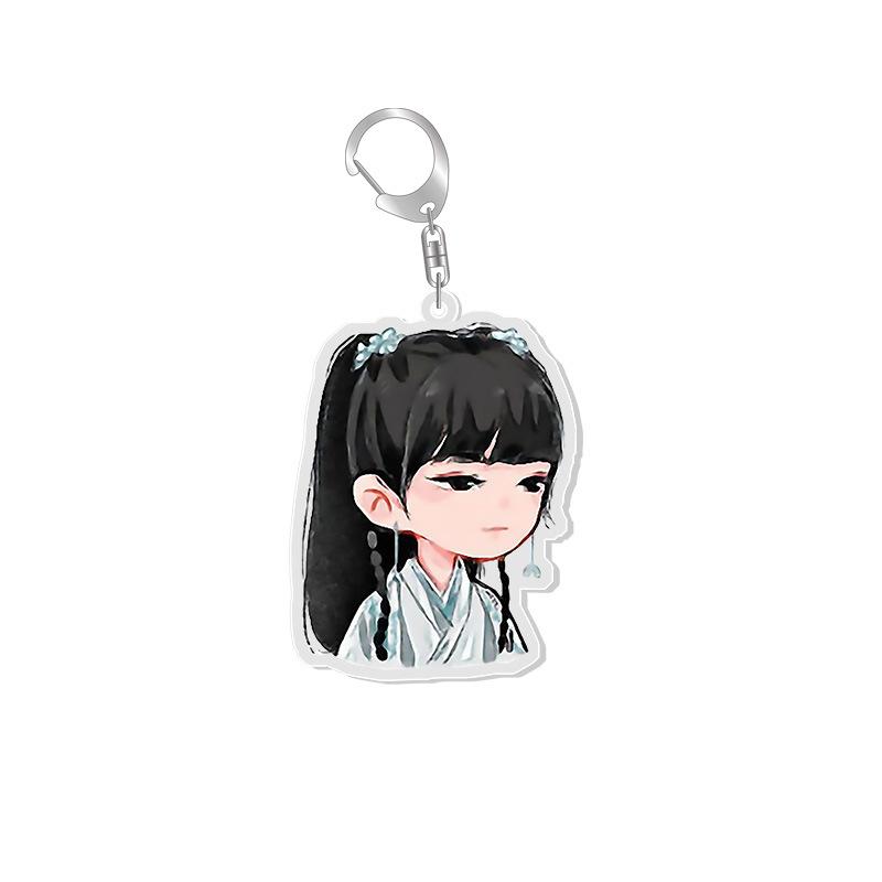 Ehrenwort Schlüsselanhänger Shan He Ling Niedliche Figur Wen Kexing Zhou Zishu Anhänger Schlüsselanhänger Damen Schlüsselring Schmuck Geschenke