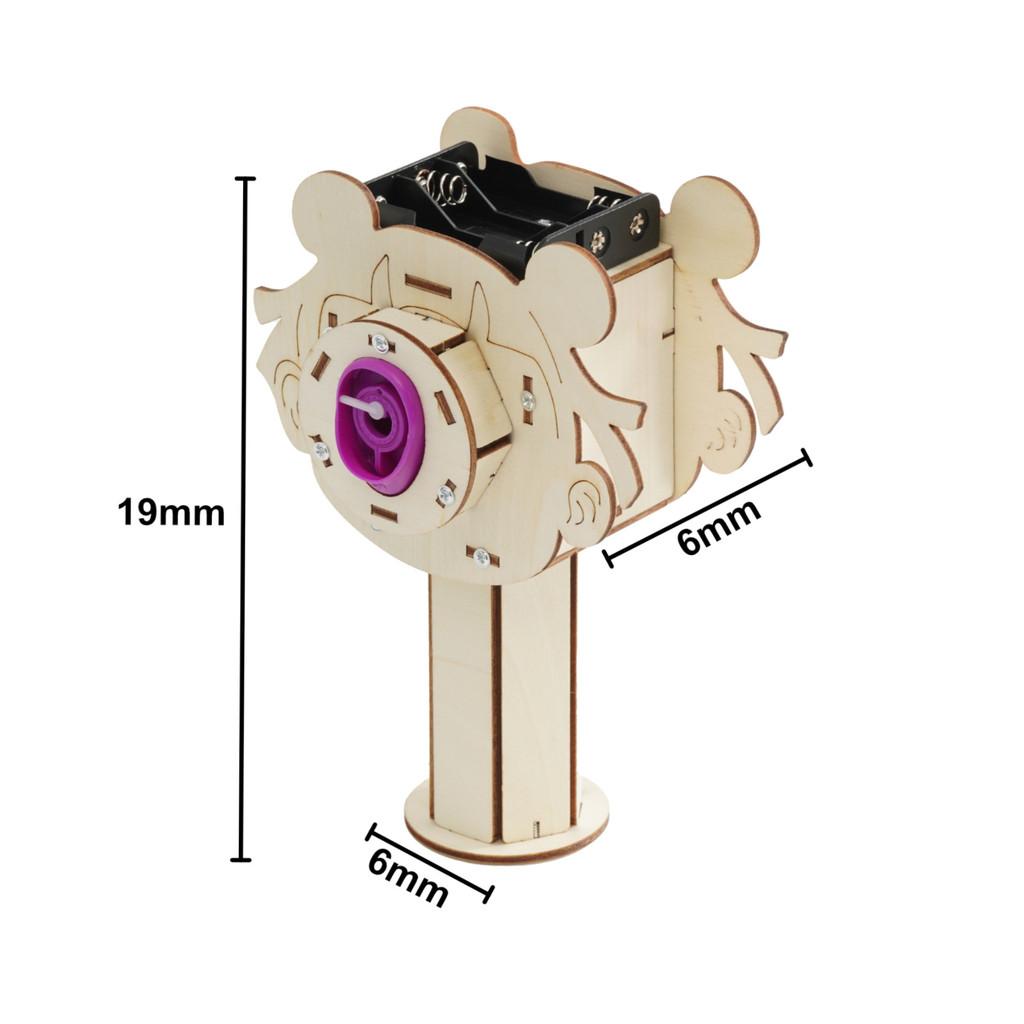 

Children Assembly Handmade Wooden Electric Bubble Machine Component Toy Set