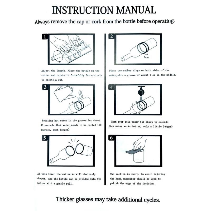 Glasflaschenschneider, verbesserter Glasschneider für Flaschen, DIY-Maschine zum Schneiden von Bier-, Schnaps-, Whisky- und Weinflaschen
