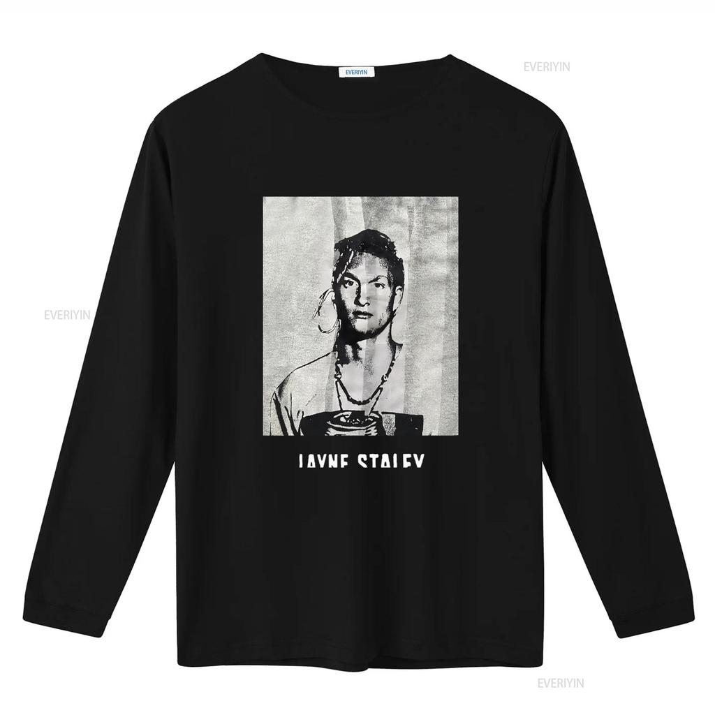 Alice In Chains Layne Staley T Shirt Rock Band Tribute Design Fit American Style Vintage Washed Stretched Soft Homme Unisex