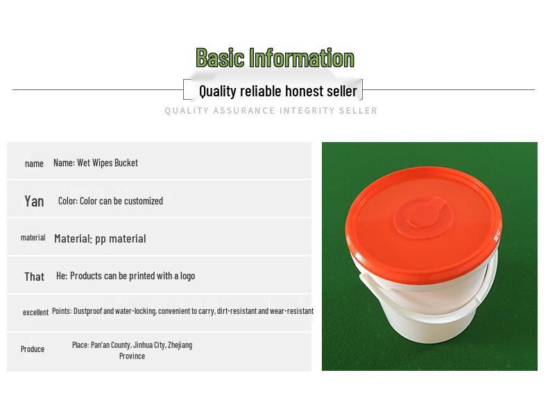 Customizable Plastic PP Wet Wipes Bucket Packaging