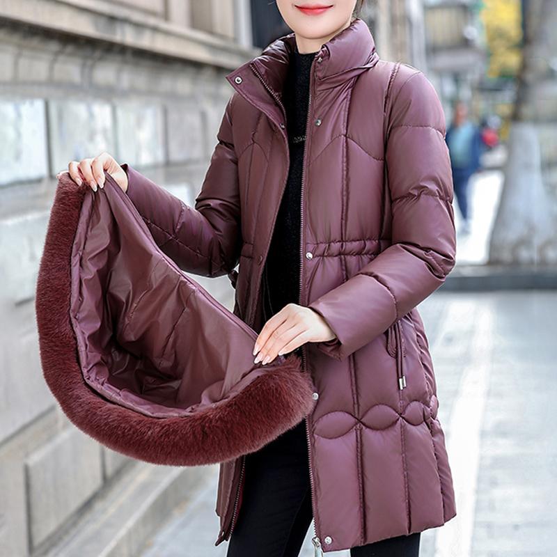 Fashion Women's Coats Winter Long Parkas Hooded Faux Fur Collar Loose Thick Warm Women Jackets