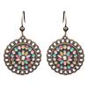 Vintage Ethnic Enamel Drop Oil Round Water Drop Earrings for Women Boho Multilcolor Beads Dangle Earring Female Pendiente Mujer