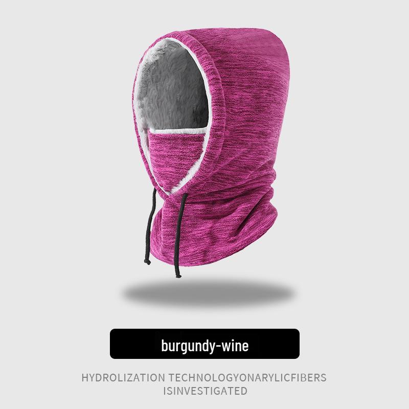Women's Ionic Warm Cycling Hat and Scarf Pullover for Autumn and Winter Outdoor Skiing