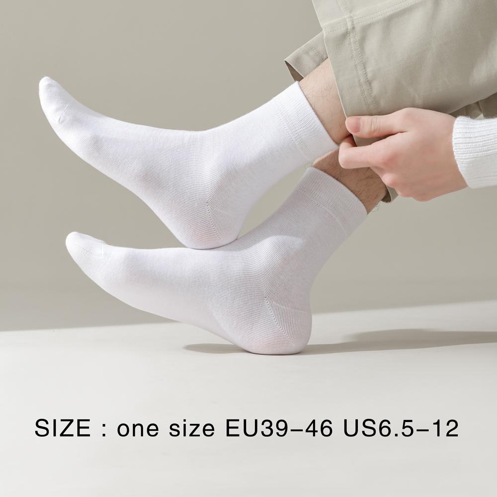 3 Pairs High Quality Casual Men's Business Socks Soft Breathable Cotton Socks Quick Drying Black White Long Sock