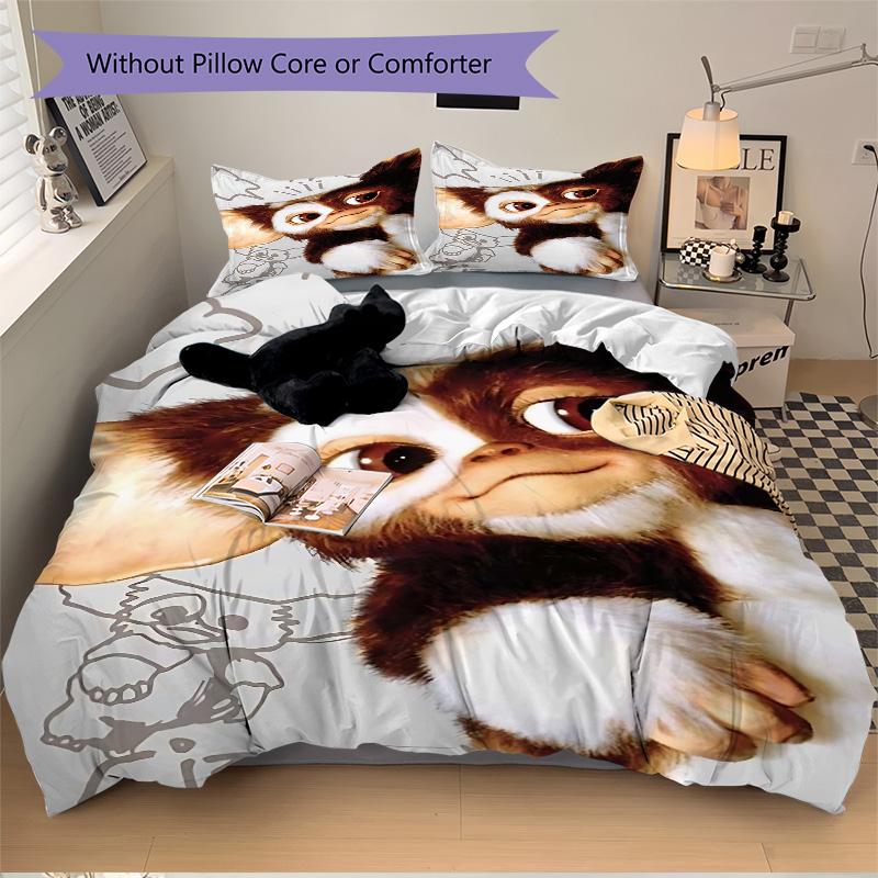 Gizmo'S Whimsical Adventure Print 3Pcs Bedding Setduvet Cover With 2 Bedropillowcase Home Birthday Gift
