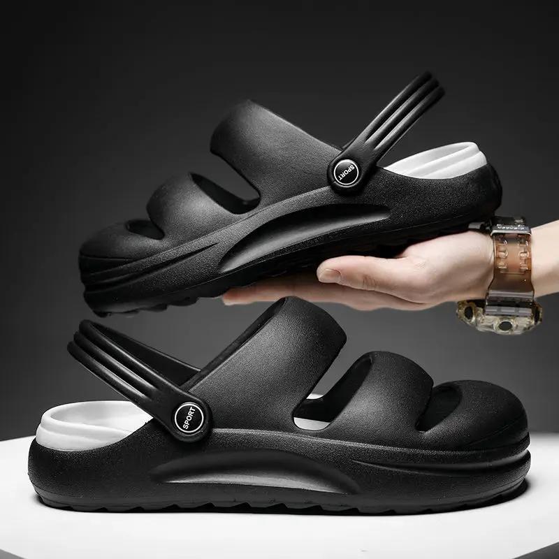 Fashion Men's Shoe Platform Outdoor Male Slipper Height Mascullino Low Price 2025 Fashion Summer Sale Rubber Style Adult Pvc Fun Slides