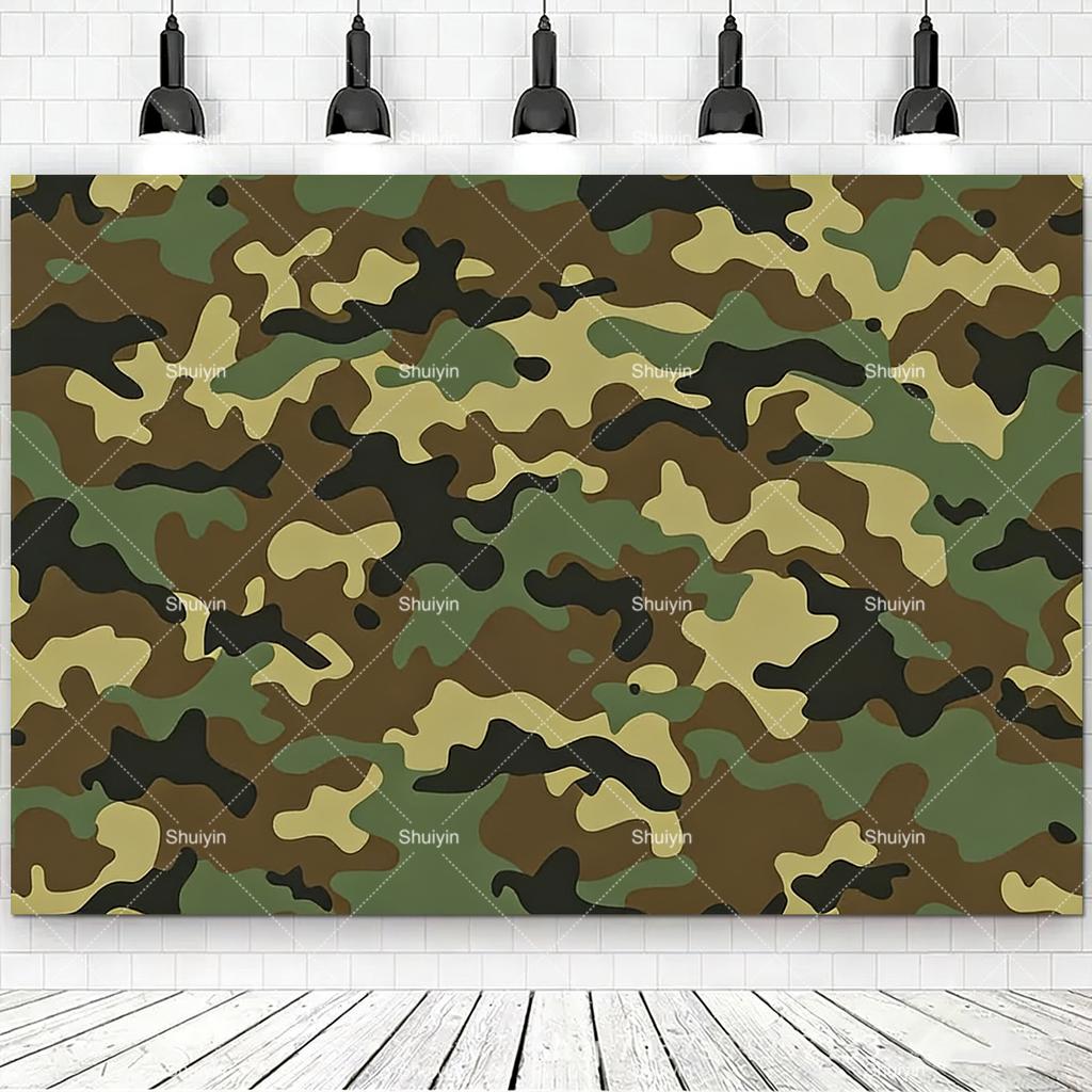 Camouflage Geburtstag Hintergrund Soldat Waffe Camouflage Armee Militär Panzer Junge Geburtstag Dekorationen Partyzubehör Foto Requisiten Geschenke