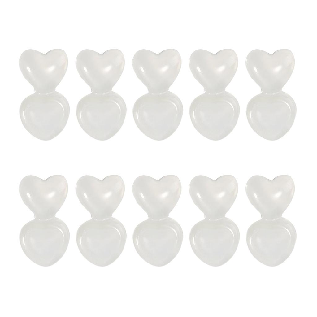 10pcs Heart Silicone Earring Lifters Love Backs for Studs and Droopy Ears Comfortable Secure Replacements Part