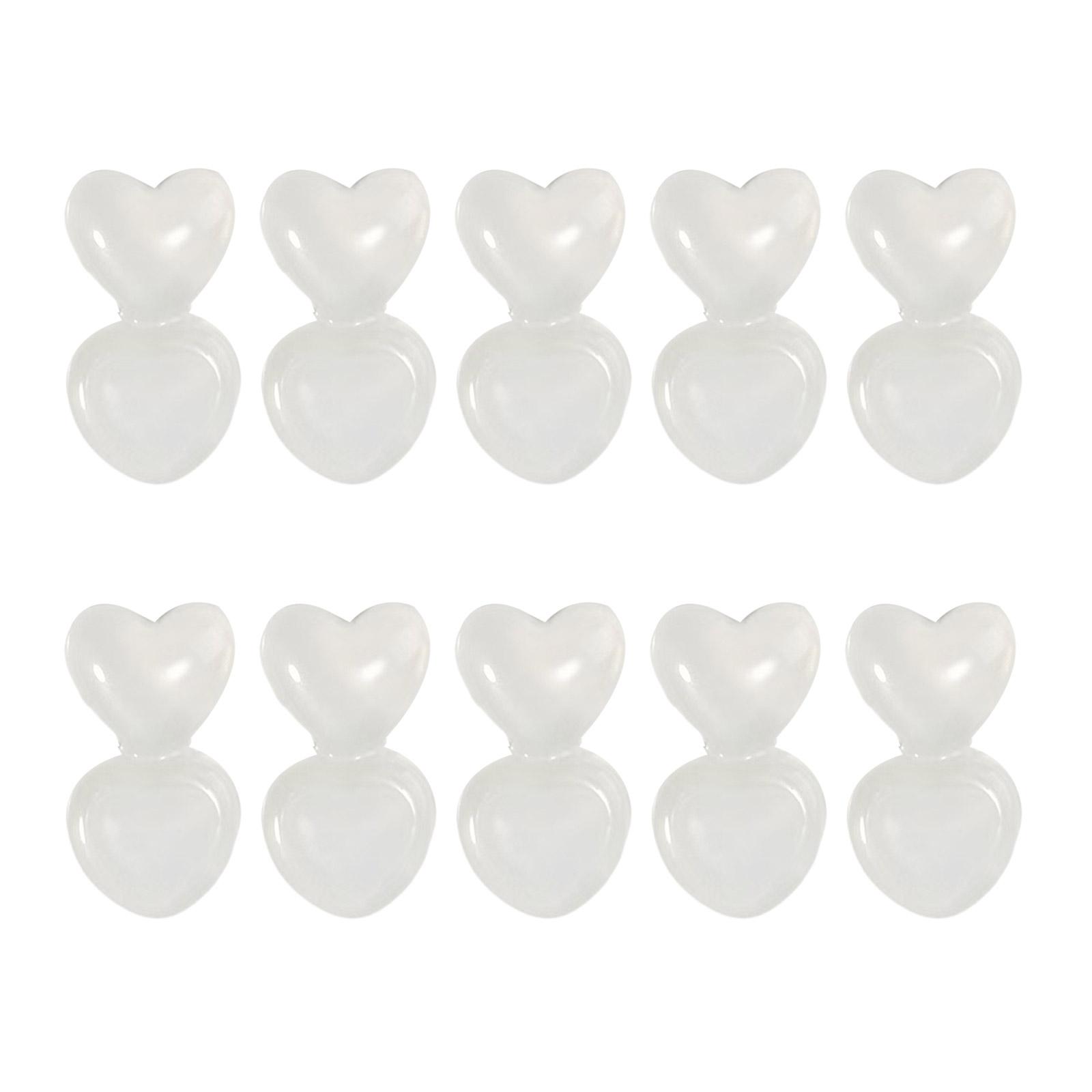 

10 шт. Силиконовые лифтеры для серег в форме сердца Застежки-сердечки для серег-пусетов и отвисших мочек Удобные Надежные Сменные детали