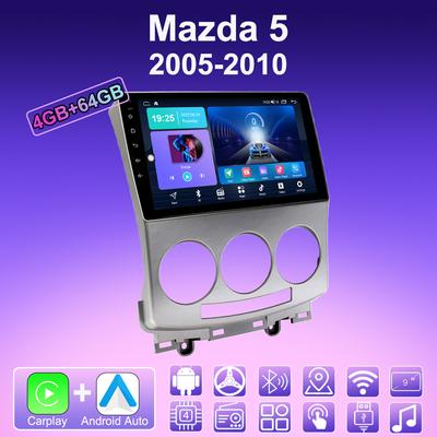 2 DIN Android Carplay Car Radio For Mazda 5 2005-2010 Multimedia Player Head Unit Stereo GPS Navigation BT WIFI 4+64GB