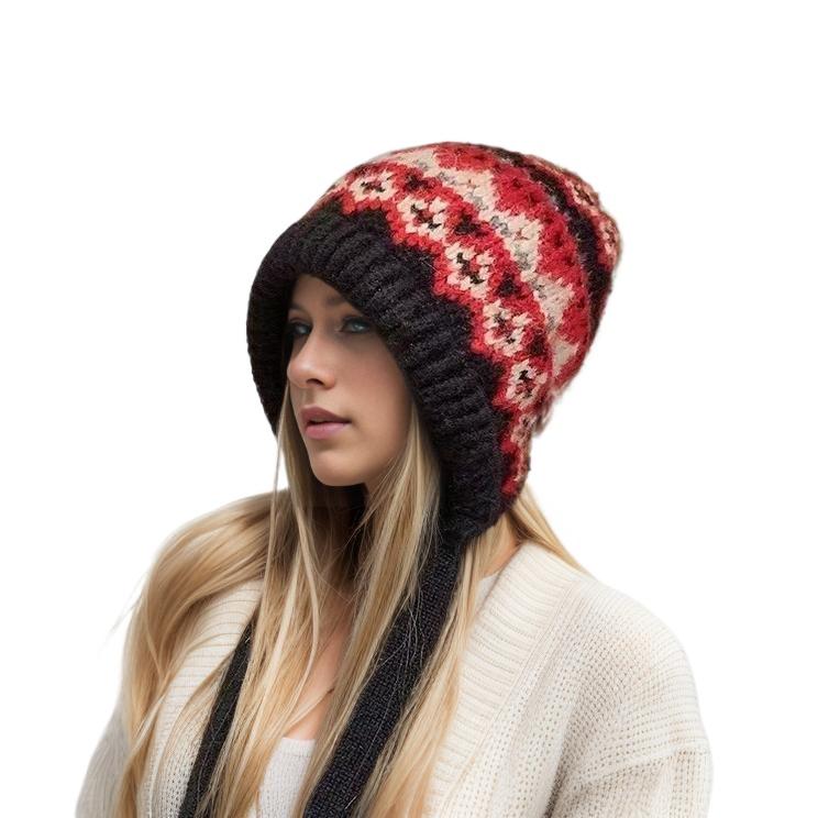 Winter Women Hat Knitted Woolen Liner Hat Thick Warm EMA