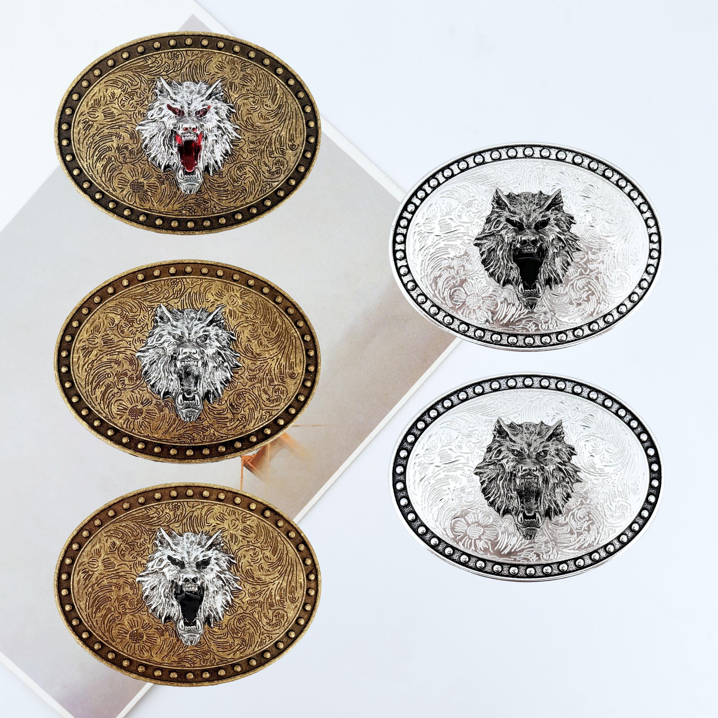 Custom Logo Engraved Classic Oval 3D Zinc Alloy Western Style Belt Buckle for Fashion Belt-Gift