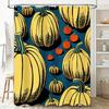 Tuniu Pumpkin Pattern Shower Curtain Unique Fall Halloween Decorative Bathroom Curtain For Home Decor
